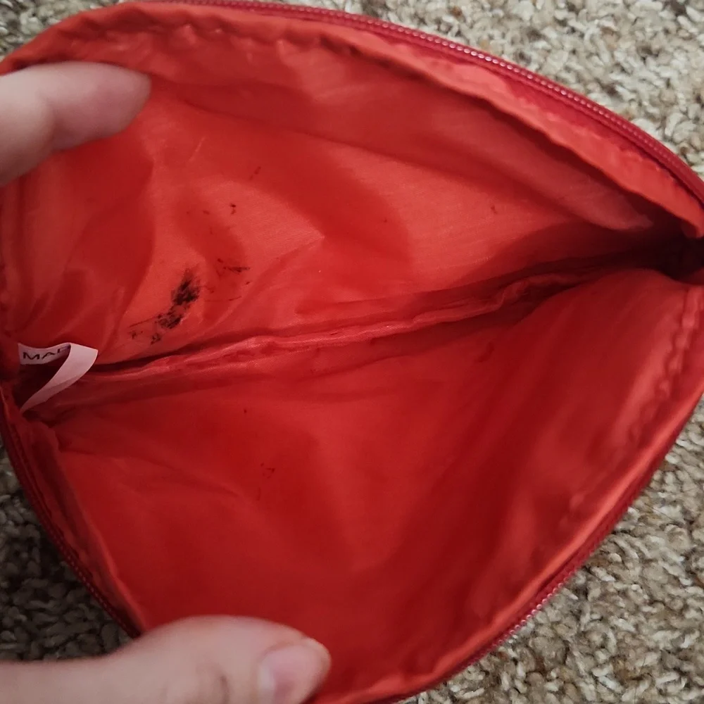 Ipsy Red Quilted Women's Makeup Bag
